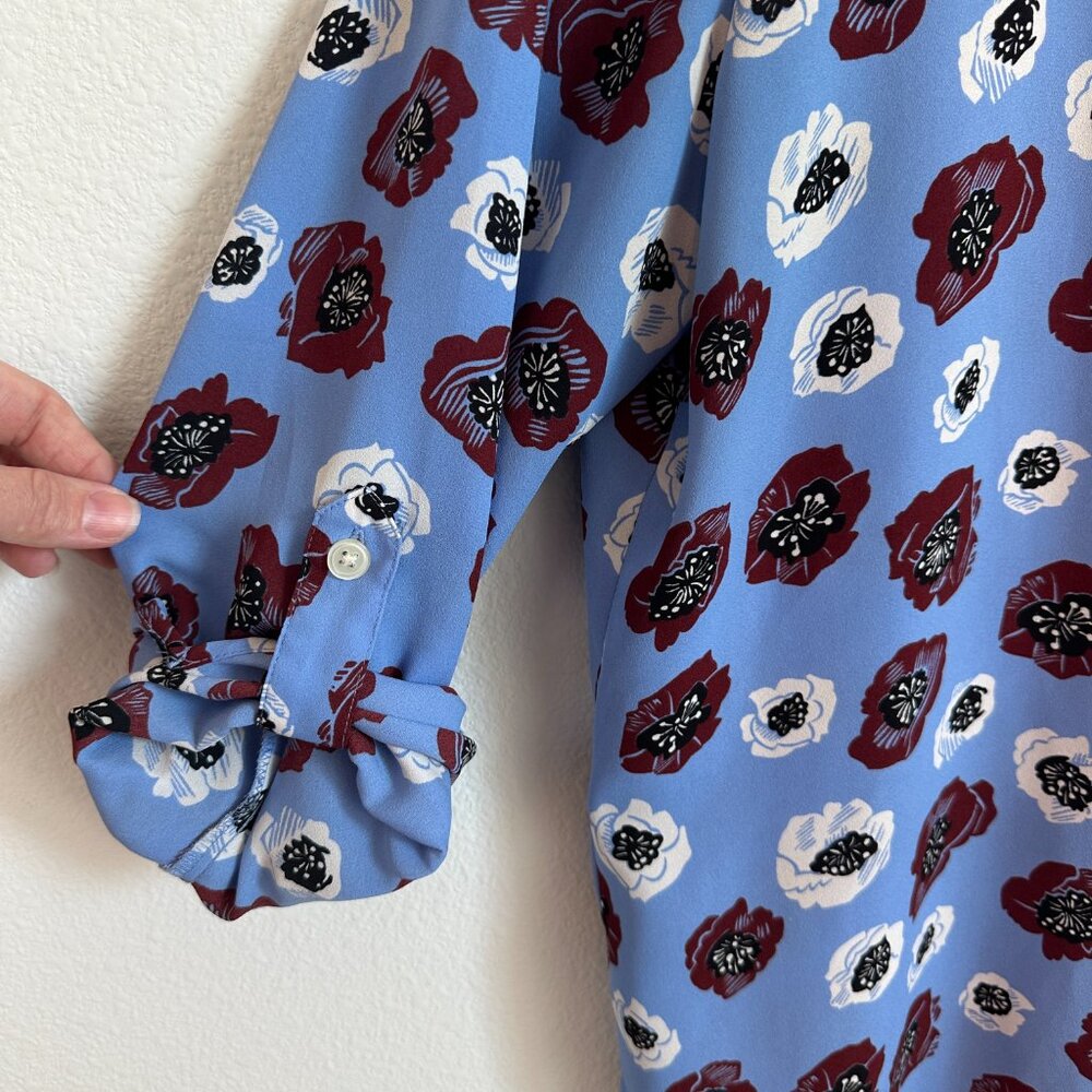 Loft Long Sleeve Floral Blouse Size L - Picture 3 of 5